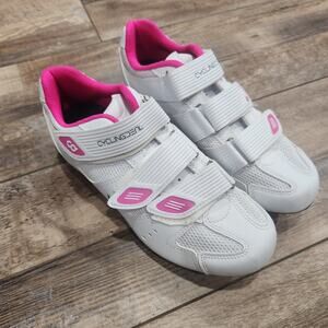 CyclingDeal Road Indoor Bike Women's Cycling Shoes Whie Pink 38 size 7.5